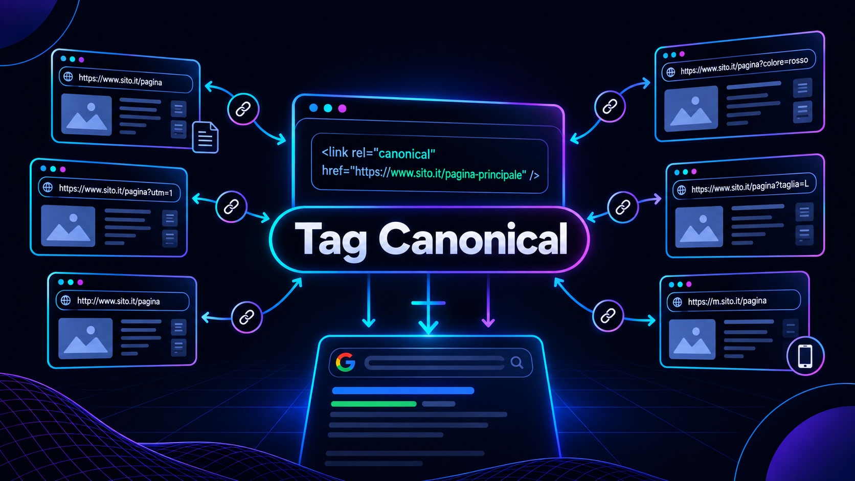 Il tag rel=canonical indica ai motori di ricerca la versione principale di una pagina